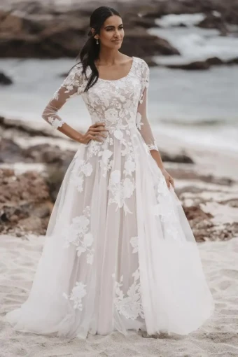 Allure Bridals M681 M681 #0 Ivory thumbnail