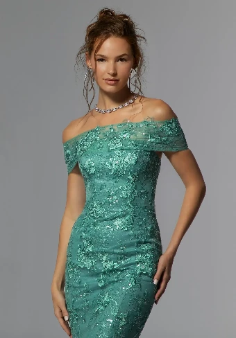 MLNY  Style #72936 #0 Navy Jade Apricot thumbnail